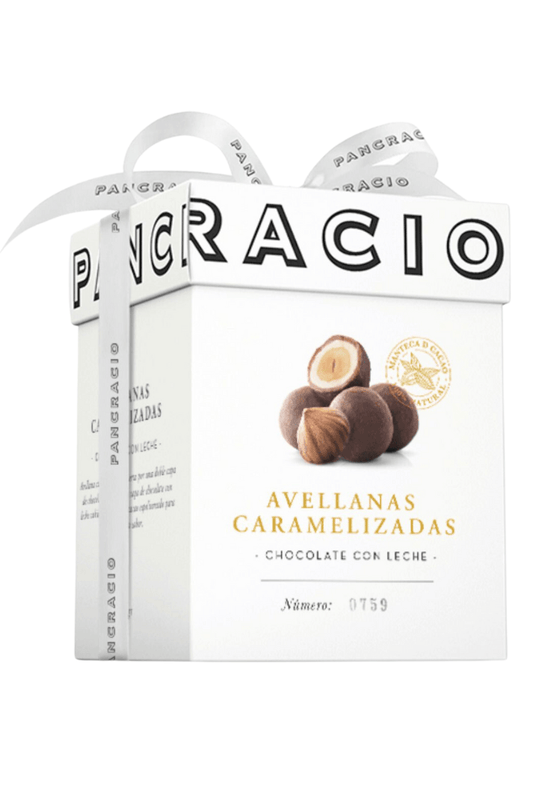 AVELLANAS CARAMELIZADAS CUBIERTAS DE CHOCOLATE CON LECHE Granja Luisiana