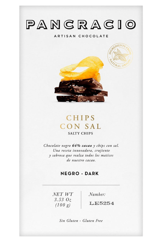 CHIPS CON SAL CHOCOLATE NEGRO Granja Luisiana