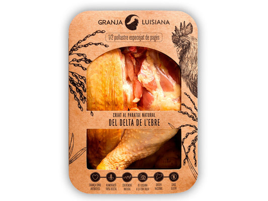 Medio pollo de payés troceado Granja Luisiana