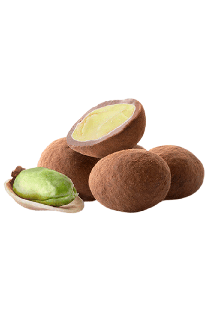 PISTACHOS CARAMELIZADOS CUBIERTOS DE CHOCOLATE CON LECHE Granja Luisiana
