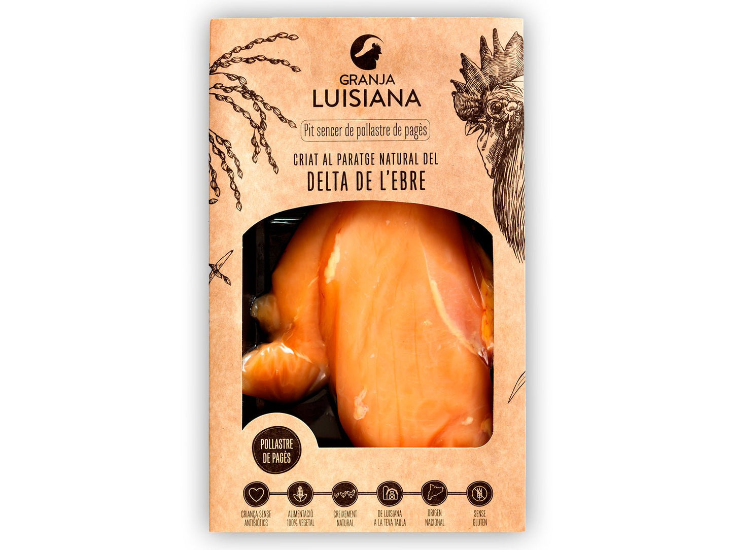 Pechuga entera de pollo de payés Granja Luisiana