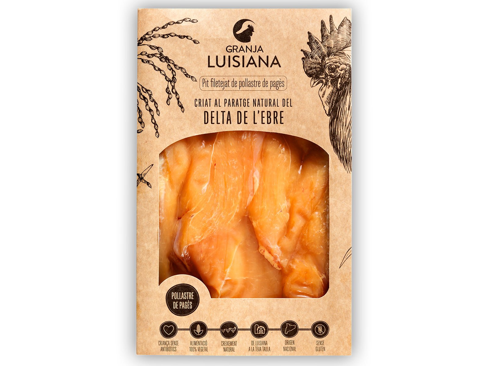 Pechuga fileteada de pollo de payés Granja Luisiana