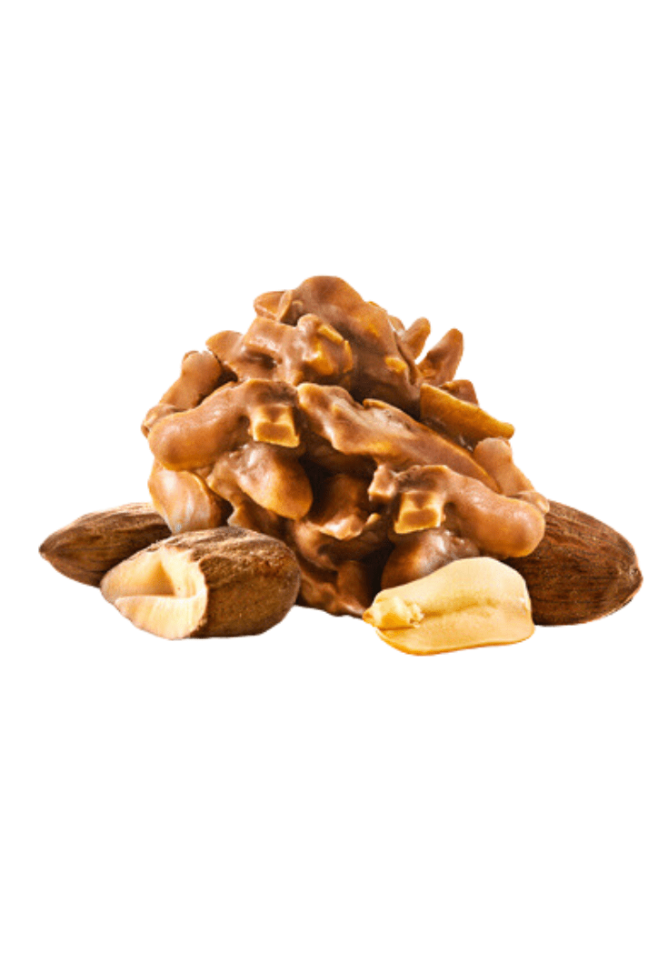 ROCAS DE CHOCOLATE CON LECHE, ALMENDRA, CACAHUETE, SAL Granja Luisiana