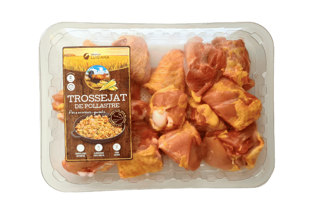 Troceado de pollo de payés, especial para arroces y guisos Granja Luisiana