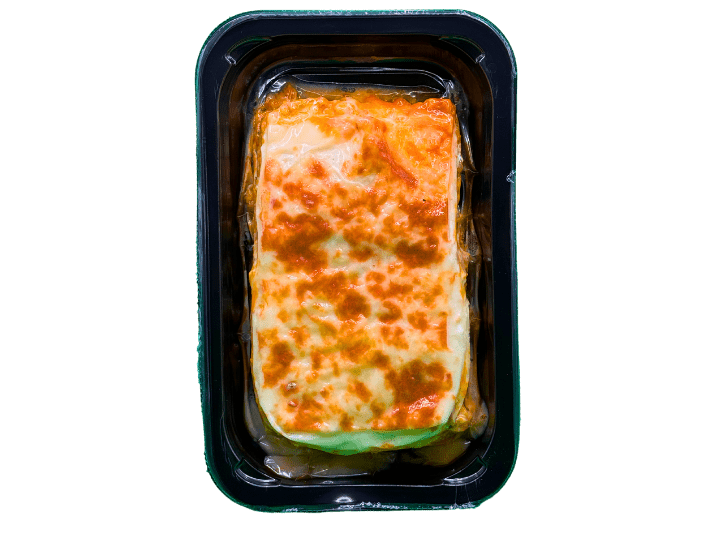 Lasaña de pato gratinada