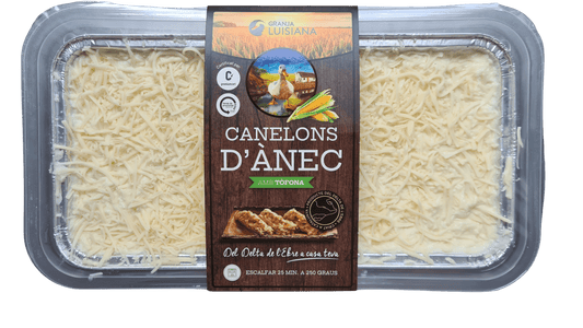 Canelones de pato con trufa Granja Luisiana