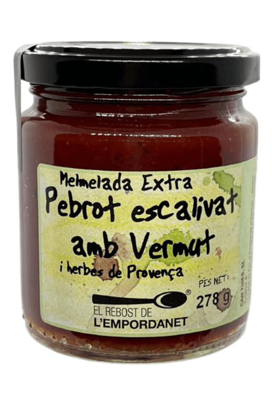 Melmelada de Pebrot escalivada amb vermouth i herbes de provença